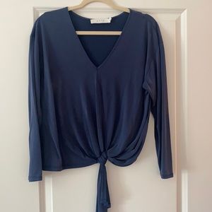 Astr the label crop top long sleeve